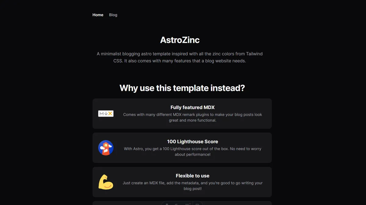 AstroZinc Homepage